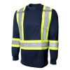 JG 10-665R - T-SHIRT MANCHES LONGUES AVEC BANDES RÉFLÉCHISSANTES