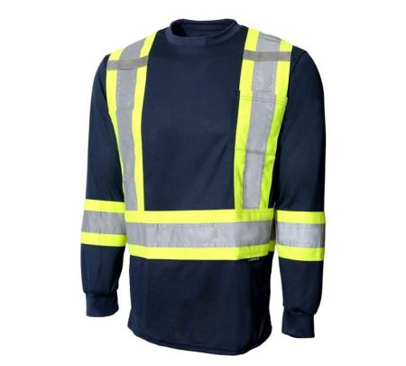 JG 10-665R - T-SHIRT MANCHES LONGUES AVEC BANDES RÉFLÉCHISSANTES